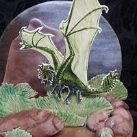 Hogwarts Cake Challenge CPC collabs Welsh Dragon