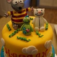 Toopy and Binoo First Birthday Cake