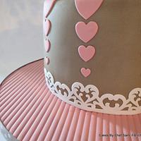 Taupe and Pink Hearts