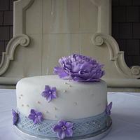 Purple peony cake