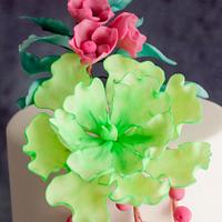 Neon wedding cake