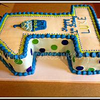 1st birthday cake & smash cake