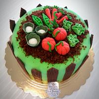 Vegetable garden cake