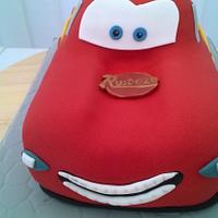 Lightning McQueen 1st birthday cake