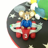 Tom & Jerry in a Space Chase Birthday Cake