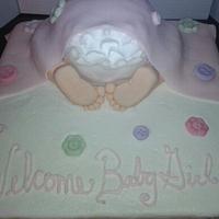 Baby ruffle rump cake