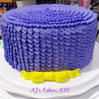 Ruffle and Bow Cake