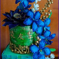 Golden Dragon Wedding Cake