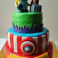 Avengers Cake W/Minion