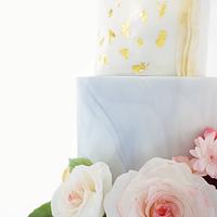Marble Gold Wedding Cake