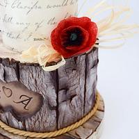 Romantic bark cake
