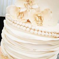 Gold leaf  Wedding cake 