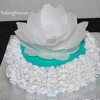wafer paper flower cake...