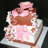 Pink and Brown Baby Shower