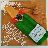 Bollinger Champagne Bottle Cake 