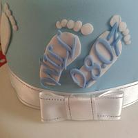 blue trainers christening cake