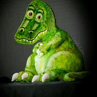 T-Rex Illusion Cake