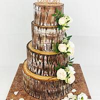 Wood Wedding cake 