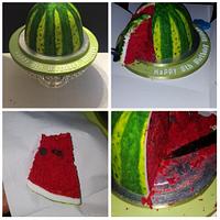 Birthday Watermelon Cake