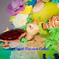 "Nemo under the sea"  Gold Award in International Cake Competition 