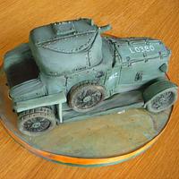 1914 Rolls Royce WWI Armoured Vehicle Cake