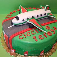 Cake plane welcome back to the spouses