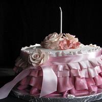 Ruffle Birthday Cake