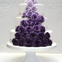 Purple Ombre Rose Cascade