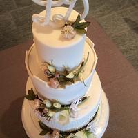  Castel themed wedding cake