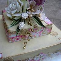 Vintage flower cake