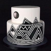 Tribal Mountains Cake