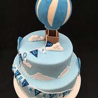 Hot Air Balloon Christening cake