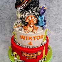Dinozaur King cake