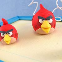 Angry Birds on a Trampoline Birthday Cake