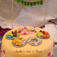 Indian naming cermony cake for baby