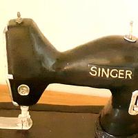 Singer sewing machine cake