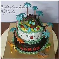 Dinosaur theme cake 