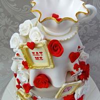 Queen of Hearts Wedding Cake