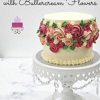 Vanilla Buttercream Cake with Buttercream Flowers