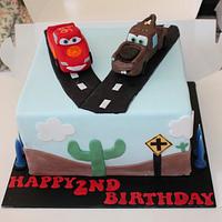 Cars inspired cake for twins