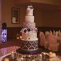 'All the Purples' Wedding Cake