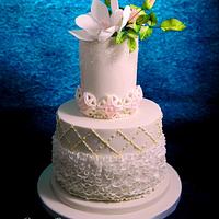 Magnolia Wedding cake