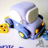 Garden Car themed cake