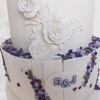 White and lavender wedding