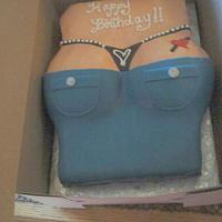 Show me the booty!! Birthday cake..