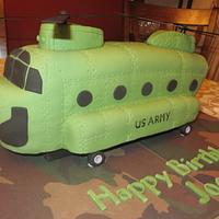 Army Chinnock Helicopter Cake