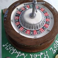 Roulette Wheel Cake with Chips