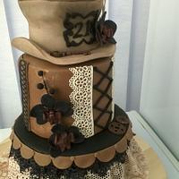 Steampunk 21st birthday cake