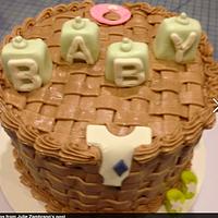 Baby Shower BasketWeave Cake