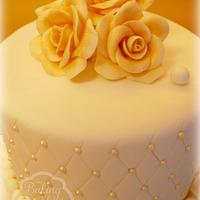 50th Golden Wedding Anniversary Cake